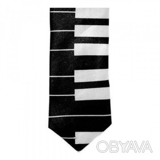  ПИАНИНО. Галстук узкий 5 см. Узкий галстук с изображением клавиатуры фортепиано. . фото 1