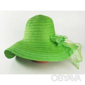  Соломенная шляпа Силько 46 см зеленый Женские соломенные шляпы – самый элегантн. . фото 1