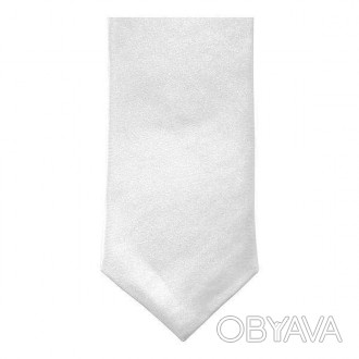  Біла краватка класика вузька 5 см Вузькі стильні краватки у різних кольорах. Ро. . фото 1