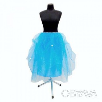  ЭЛЬЗА. Голубая юбка новогодняя Карнавальная юбка для новогоднего образа Эльзы. . . фото 1