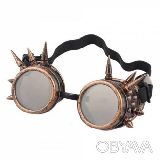  Окуляри Стімпанк Гогли з шипами (бронза) 123813 Ці окуляри здатні ще яскравіше . . фото 1