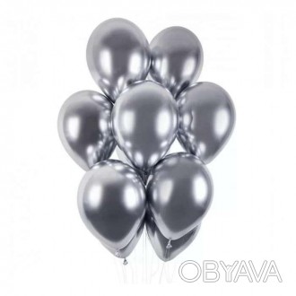  Шарики "12" дюймов хром серебро (уп.50шт.) Воздушные шарики – это прекрасная во. . фото 1