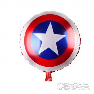  Кулька (45см) кругла Капітан Америка 
 Фольгований шар-фігура буде добре вигляд. . фото 1