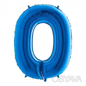  Шарик-цифра НОЛЬ 100см (40‘’) синий Эти красивые воздушные шары идеально подход. . фото 1