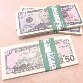  Сувенірні Гроші 50 доларів 80 шт/уп, пачка баксів 
 Сувенірні банкноти – майже . . фото 2