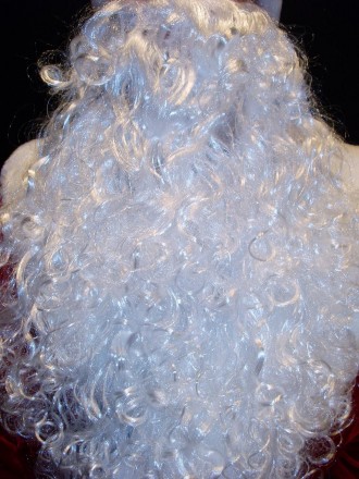  Борода біла 50 см 95 г Св. Миколая/Санта Клауса/Діда Мороза/старця/чаклуна - АР. . фото 3