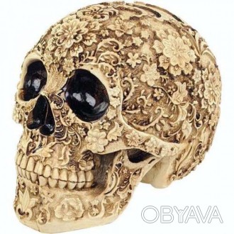  Череп Квітковий Орнамент 19-526 Штучний череп – найкращий декор на Хелловін (Ha. . фото 1