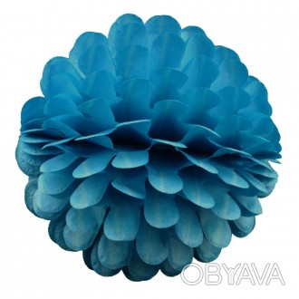  Паперова куля квітка 20см (блакитна 0003) BSS-6532 Розміри: діам. 20см Колір: б. . фото 1