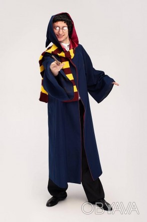  Костюм Гарри Поттера ВМ308 Состав: плащ, шарф, палочка, очки Ткань: габардин, а. . фото 1