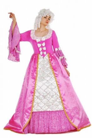  Костюм у стилі бароко рожевий ВЖ303 Склад: сукня Тканина: атлас, мереживо, фати. . фото 2