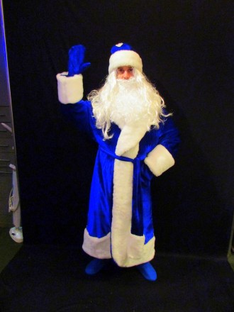  Комплект-костюм Діда Мороза «СИНІЙ ІНЕЙ-8». Код 107768 В наявностірозміри костю. . фото 3