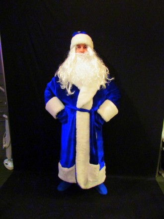  Комплект-костюм Діда Мороза «СИНІЙ ІНЕЙ-8». Код 107768 В наявностірозміри костю. . фото 4