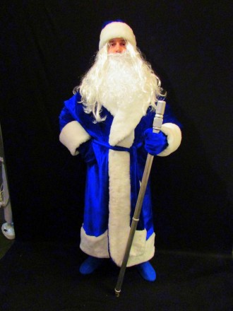 Комплект-костюм Діда Мороза «СИНІЙ ІНЕЙ-8». Код 107768 В наявностірозміри костю. . фото 6