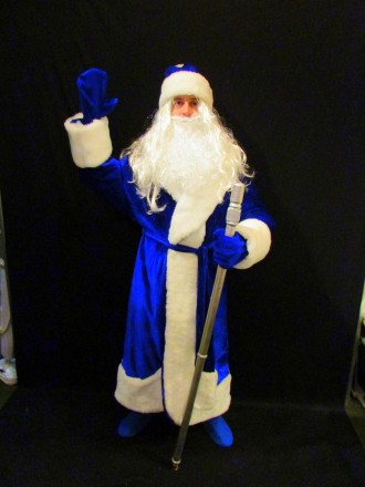  Комплект-костюм Діда Мороза «СИНІЙ ІНЕЙ-8». Код 107768 В наявностірозміри костю. . фото 5