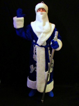  Комплект-костюм Деда Мороза «СИНИЙ СНЕЖНЫЙ-1». Код 107771 В наличииразмеры кост. . фото 6