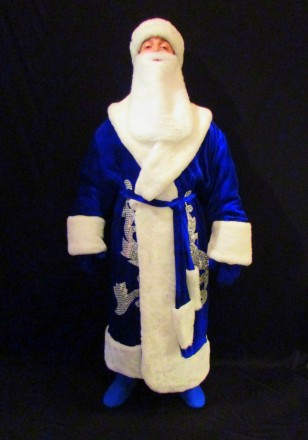  Комплект-костюм Деда Мороза «СИНИЙ СНЕЖНЫЙ-1». Код 107771 В наличииразмеры кост. . фото 5