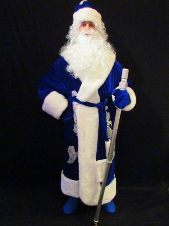  Комплект-костюм Деда Мороза «СИНИЙ СНЕЖНЫЙ-2». Код 107772 В наличииразмеры кост. . фото 2