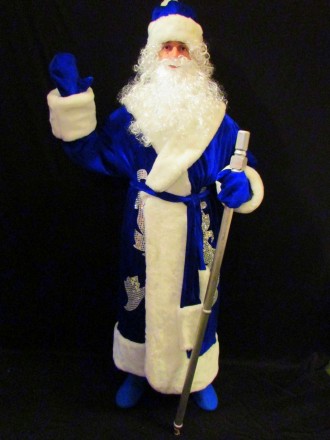  Комплект-костюм Деда Мороза «СИНИЙ СНЕЖНЫЙ-2». Код 107772 В наличииразмеры кост. . фото 6