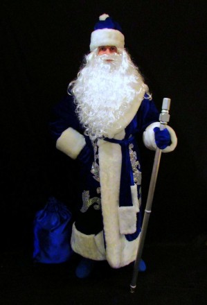  Комплект-костюм Деда Мороза «СИНИЙ СНЕЖНЫЙ-4». Код 107774 В наличииразмеры кост. . фото 6