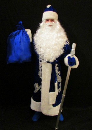  Комплект-костюм Деда Мороза «СИНИЙ СНЕЖНЫЙ-4». Код 107774 В наличииразмеры кост. . фото 2
