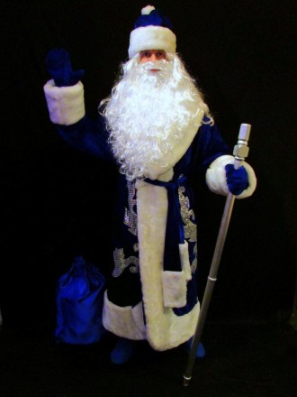  Комплект-костюм Деда Мороза «СИНИЙ СНЕЖНЫЙ-4». Код 107774 В наличииразмеры кост. . фото 5