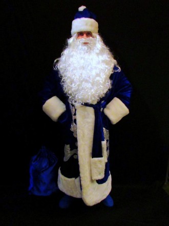  Комплект-костюм Деда Мороза «СИНИЙ СНЕЖНЫЙ-4». Код 107774 В наличииразмеры кост. . фото 4