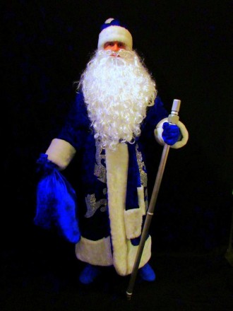  Комплект-костюм Діда Мороза «СИНІЙ СНІЖНИЙ-5». Код 107775 В наявностірозміри ко. . фото 5