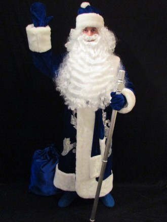  Комплект-костюм Деда Мороза «СИНИЙ СНЕЖНЫЙ-6». Код 107776 В наличииразмеры кост. . фото 5