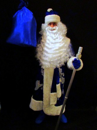  Комплект-костюм Деда Мороза «СИНИЙ СНЕЖНЫЙ-6». Код 107776 В наличииразмеры кост. . фото 6