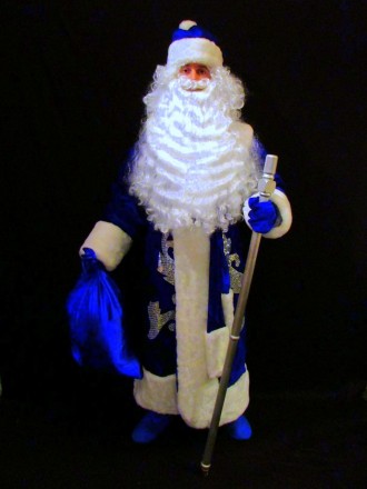  Комплект-костюм Деда Мороза «СИНИЙ СНЕЖНЫЙ-6». Код 107776 В наличииразмеры кост. . фото 2