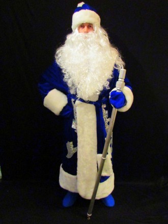  Комплект-костюм Деда Мороза «СИНИЙ СНЕЖНЫЙ-8». Код 107778 В наличииразмеры кост. . фото 7