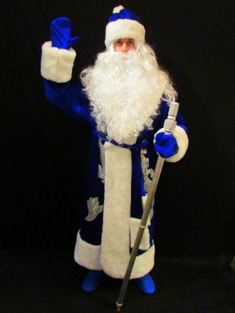  Комплект-костюм Деда Мороза «СИНИЙ СНЕЖНЫЙ-8». Код 107778 В наличииразмеры кост. . фото 6