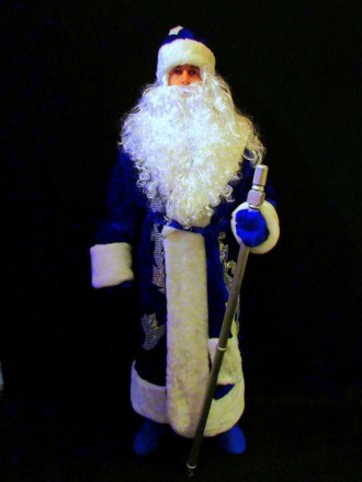  Комплект-костюм Деда Мороза «СИНИЙ СНЕЖНЫЙ-8». Код 107778 В наличииразмеры кост. . фото 2