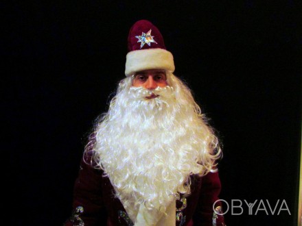  Комплект-костюм Деда Мороза «ВЕЛИЧЕСТВЕННЫЙ БОРДО-5». Код 107805 В наличииразме. . фото 1
