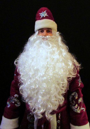  Комплект-костюм Деда Мороза «ВЕЛИЧЕСТВЕННЫЙ БОРДО-7». Код 107807 В наличииразме. . фото 2