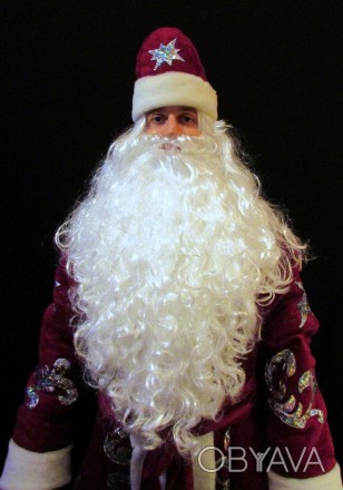  Комплект-костюм Діда Мороза «ВЕЛИЧНИЙ БОРДО-7». Код 107807 В наявності 1. 52-56. . фото 1