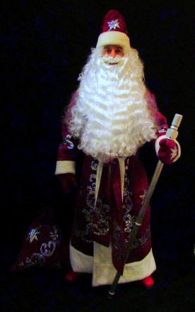  Комплект-костюм Діда Мороза «ВЕЛИЧНИЙ БОРДО-8». Код 107808 В наявності 1. 52-56. . фото 7