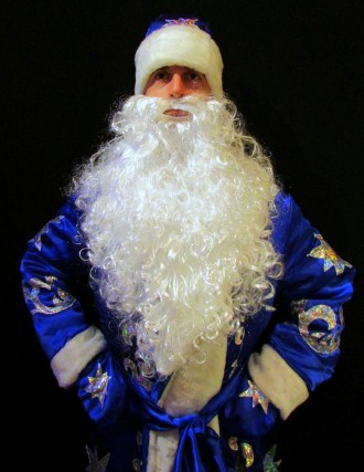  Комплект-костюм Діда Мороза «БЛИСКУЧИЙ СИНІЙ-2». Код 107782 Костюм відшитий в о. . фото 7