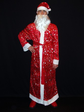  Комплект-костюм Діда Мороза «СНІЖНІ БЛИСТКИ-1». Код 107821 Костюм в одному розм. . фото 2
