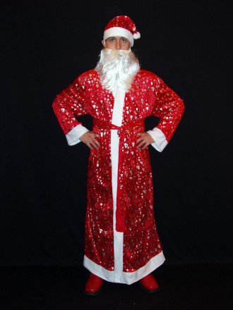  Комплект-костюм Діда Мороза «СНІЖНІ БЛИСТКИ-1». Код 107821 Костюм в одному розм. . фото 4