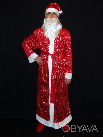  Комплект-костюм Діда Мороза «СНІЖНІ БЛИСТКИ-1». Код 107821 Костюм в одному розм. . фото 1