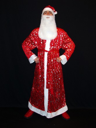  Комплект-костюм Діда Мороза «СНІЖНІ БЛИСТКИ-2». Код 107822 Костюм в одному розм. . фото 4