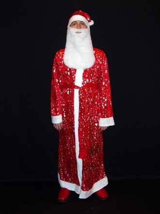  Комплект-костюм Діда Мороза «СНІЖНІ БЛИСТКИ-2». Код 107822 Костюм в одному розм. . фото 5