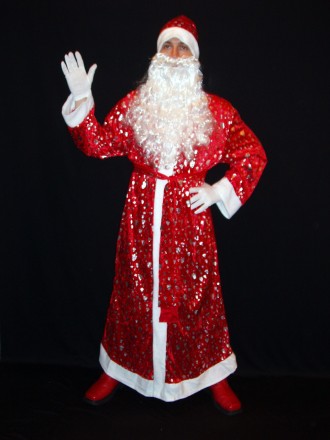  Комплект-костюм Діда Мороза «СНІЖНІ БЛИСТКИ-3». Код 107823 Костюм в одному розм. . фото 2