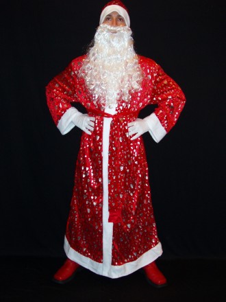  Комплект-костюм Діда Мороза «СНІЖНІ БЛИСТКИ-3». Код 107823 Костюм в одному розм. . фото 4