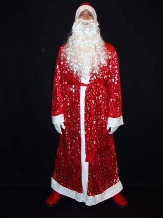  Комплект-костюм Діда Мороза «СНІЖНІ БЛИСТКИ-3». Код 107823 Костюм в одному розм. . фото 3