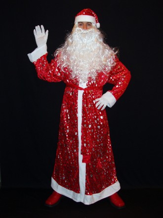  Комплект-костюм Діда Мороза «СНІЖНІ БЛИСТКИ-4». Код 107824 Костюм в одному розм. . фото 4