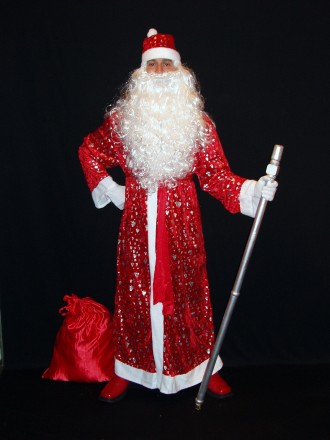  Комплект-костюм Діда Мороза «СНІЖНІ БЛИСТКИ-5». Код 107825 Костюм в одному розм. . фото 4