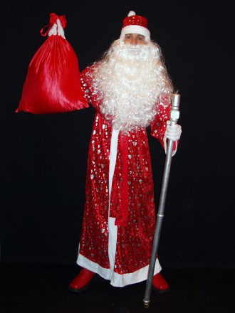  Комплект-костюм Діда Мороза «СНІЖНІ БЛИСТКИ-5». Код 107825 Костюм в одному розм. . фото 3