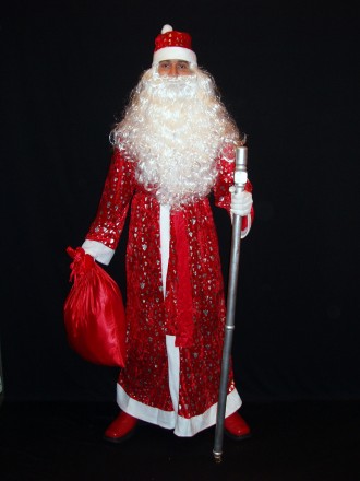  Комплект-костюм Діда Мороза «СНІЖНІ БЛИСТКИ-5». Код 107825 Костюм в одному розм. . фото 2